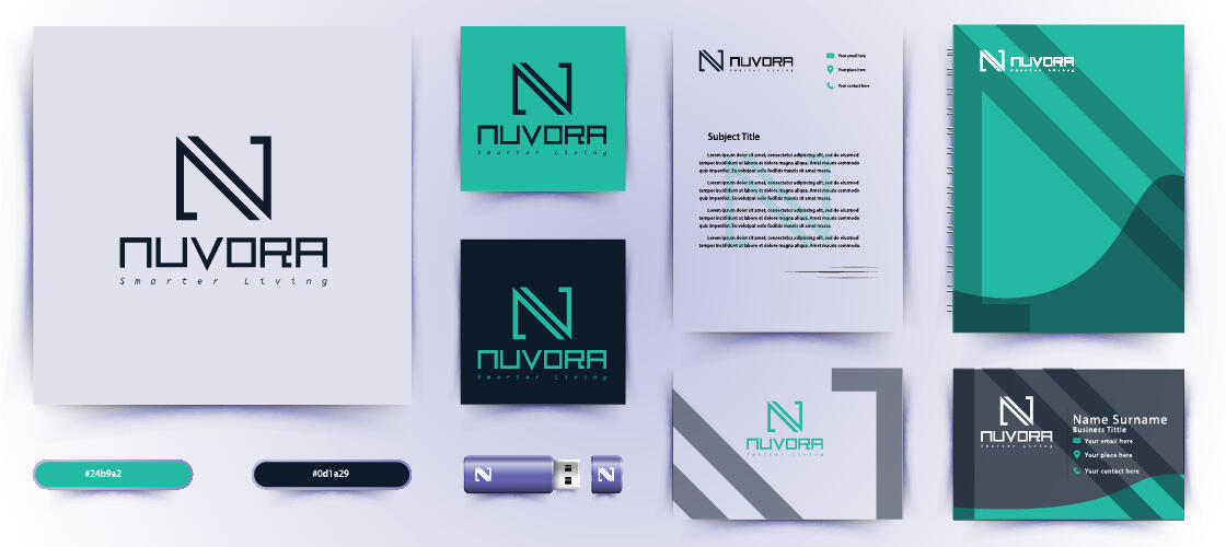 Nuvora Visual identity